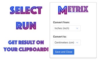 Metrix - Metric Converter to Clipboard