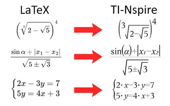 LaTeX to TI-Nspire