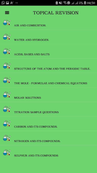 K.C.S.E Chemistry revision - n