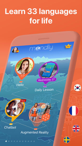Learn 33 Languages with Mondly