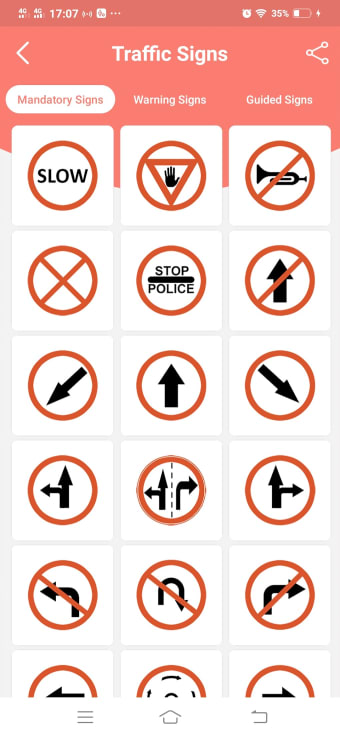 Traffic Learner-Road Sign Test