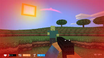 Cube Gun 3D Zombie Island