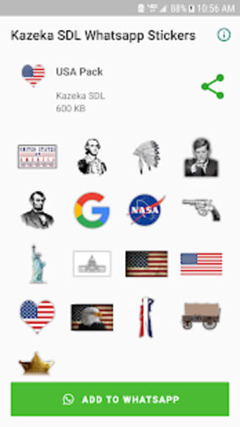 WASticker: United States of America Themed Sticker