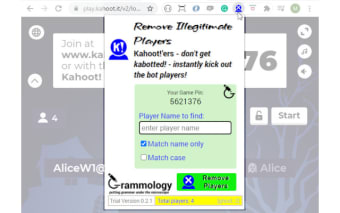 Kahoot - Remove Illegitimate Players v0.2.1