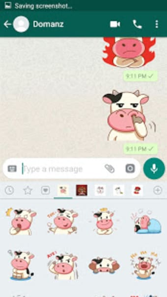 Cute Cow Sticker for WhatsApp