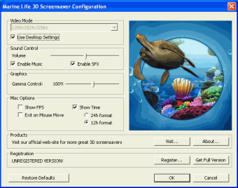 Marine Life 3D Screensaver