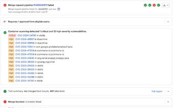 GitLab MR Vulnerability Widget