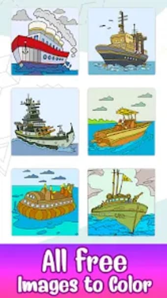 Aquatic Vehicles Coloring Book