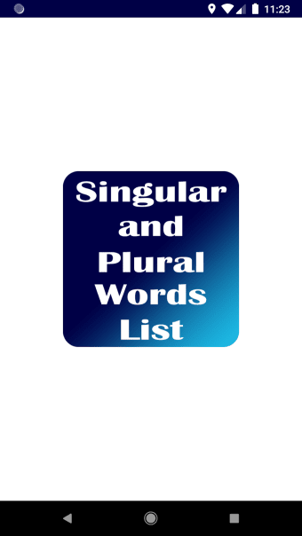 Singular and Plural Words List