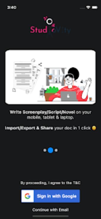 Studiovity - Screenwriting App