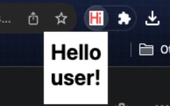 Hello User Extension