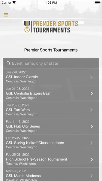 Premier Sports Tournaments