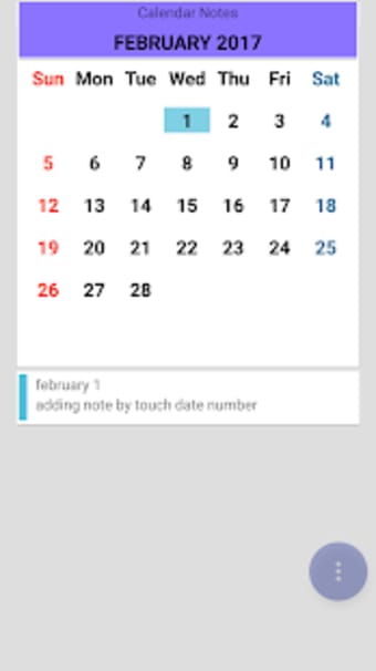 Calendar Notes
