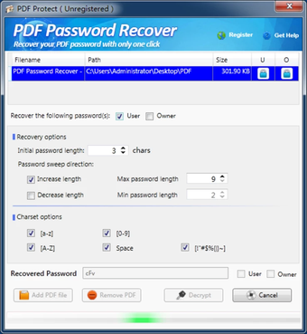 PDF Password Recover