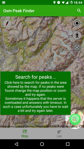 OSM Peak Finder
