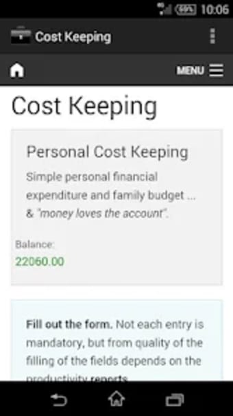 Cost Keeping