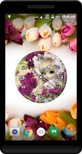 Cute Dolls Clock LiveWallpaper