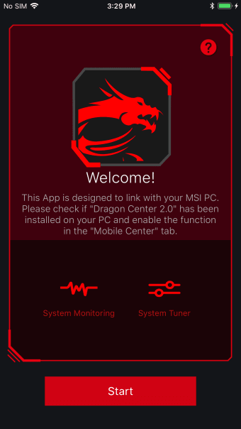 MSI Dragon Dashboard 2.0