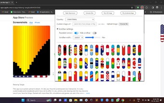 Country Flags Scrollbar