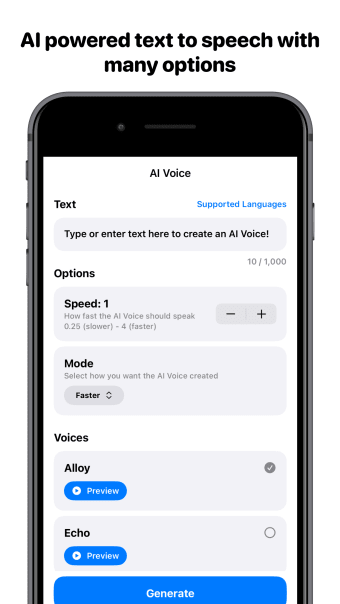 AI Text To Speech: Voice Over
