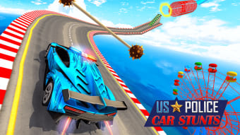 US Police Car Stunts 2020: Ramp Car Games