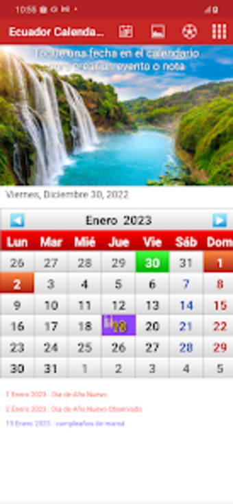 Ecuador Calendario 2023