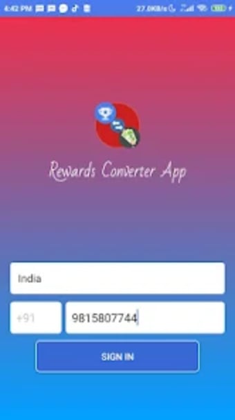 Rewards Convertor App