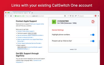 CallSwitch One Click to Dial