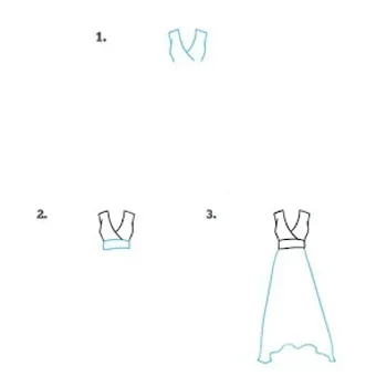 How to draw dresses