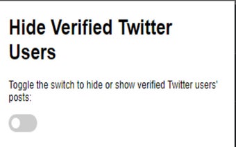 Hide Verified Twitter Users