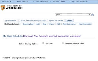 uWaterloo Alter Schedule Creator