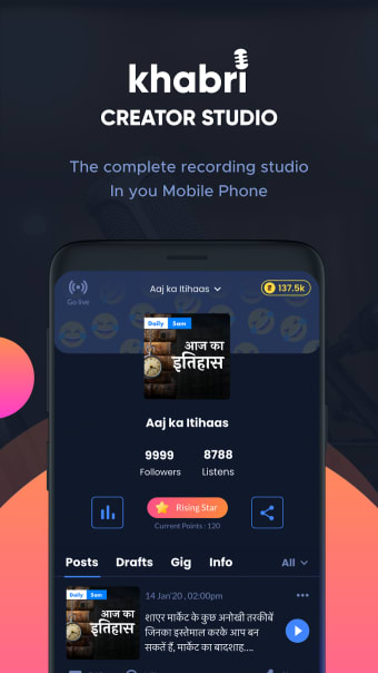Create  Manage Your Audio Podcast - Khabri Studio