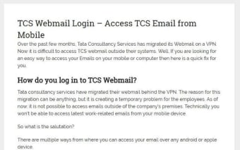 TCS Webmail