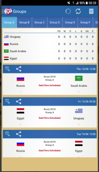 Fixture Russia 2018