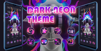 Abstract theme Mysterious dark neon