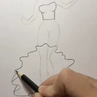 How to draw dresses