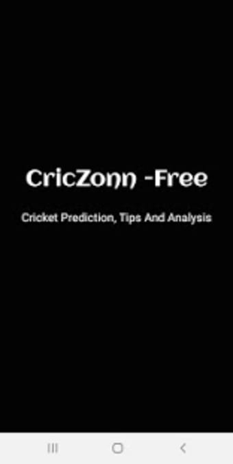 Criczonn Free - Cricket Prediction  Analysis