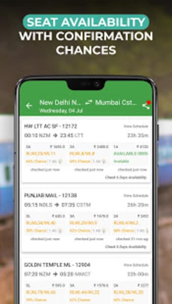 IRCTC train Booking Indian Rail Train PNR Status