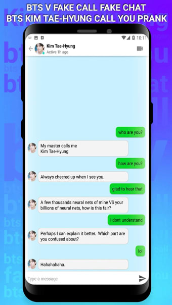 BTS V Fake Call Fake Chat