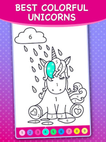 Animated Unicorn Coloring Book By Numbers