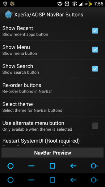 XperiaAOSP NavBar Buttons
