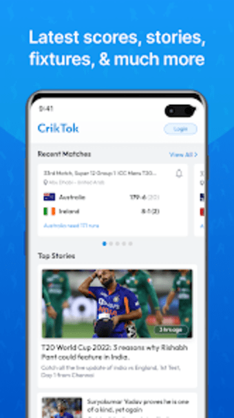 Criktok- Live Scoring App
