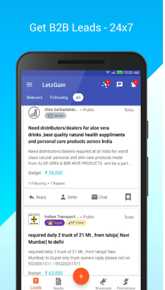 LetzGain Business Networking - B2B Leads Deals App