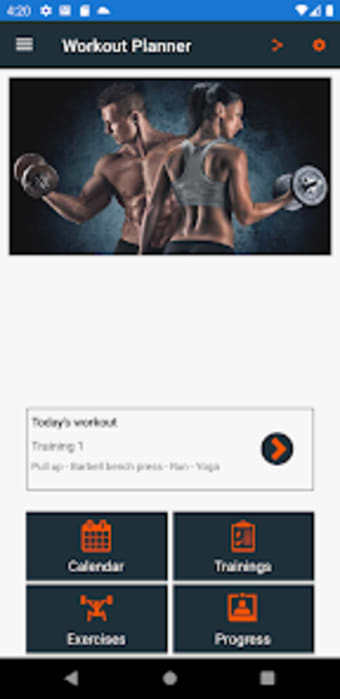 Workout planner: gym fitness