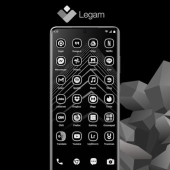 Legam - Black Icon Pack Amoled
