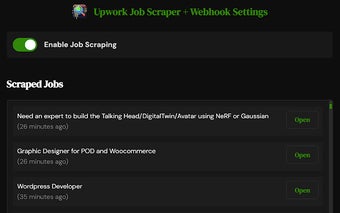 Upwork Job Scraper + Webhook