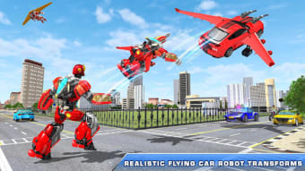 Flying Robot Car Transform - Robot Shooting Games