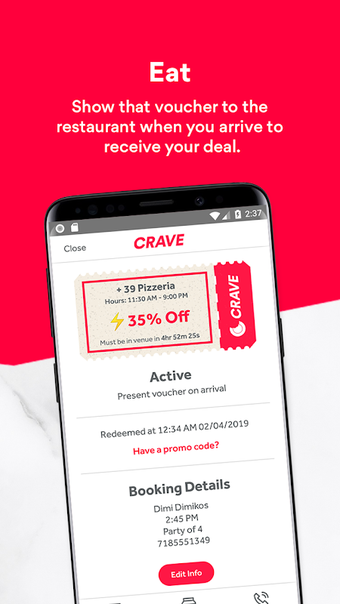 Crave: Live Deals & Discounts From Top Restaurants