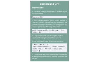 Background GPT - free ChatGPT API via browser