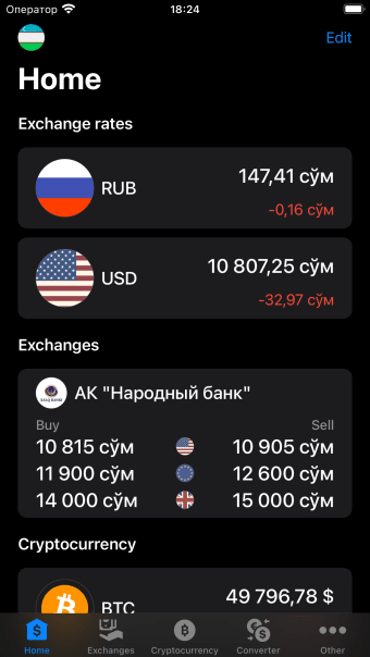 Exchange rates of Uzbekistan